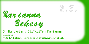 marianna bekesy business card